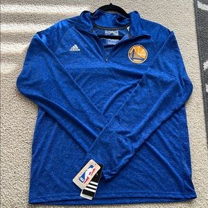 Golden State Warriors 1/4 zip long sleeve Adidas Performance NBA Team Shirt